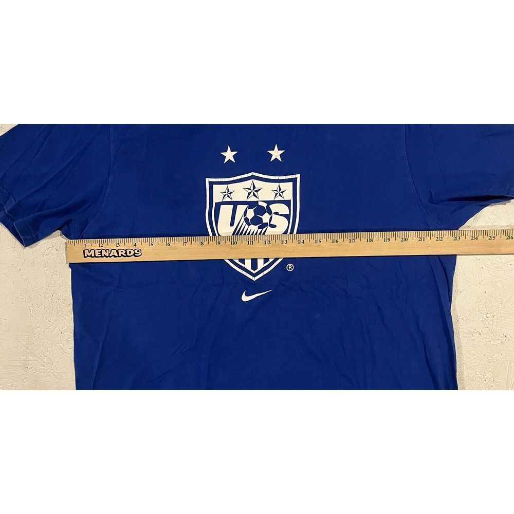 Nike US Soccer USMNT USA Swoosh Shirt Mens XL Royal Blue White Short Sleeve - Picture 8 of 10